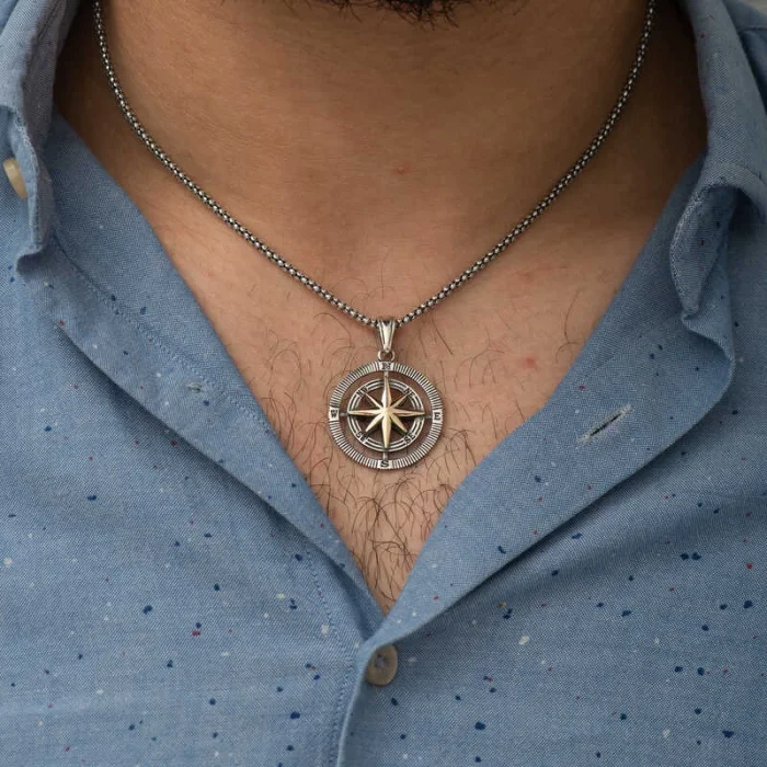 Supertrend Gümüş Pusula Unisex Kolye