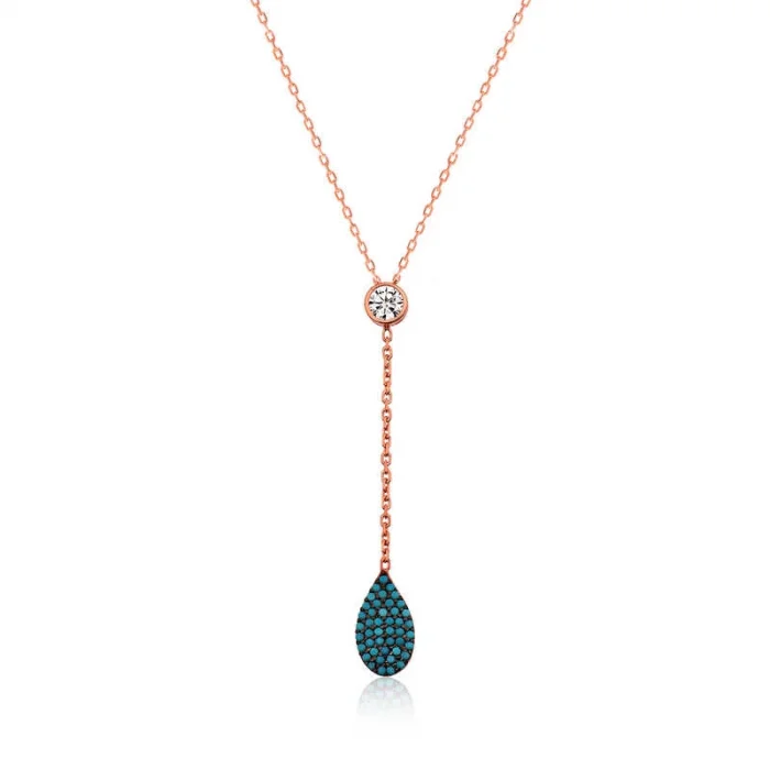 Supertrend Gümüş Rose Aşk Damlası Bayan Kolye