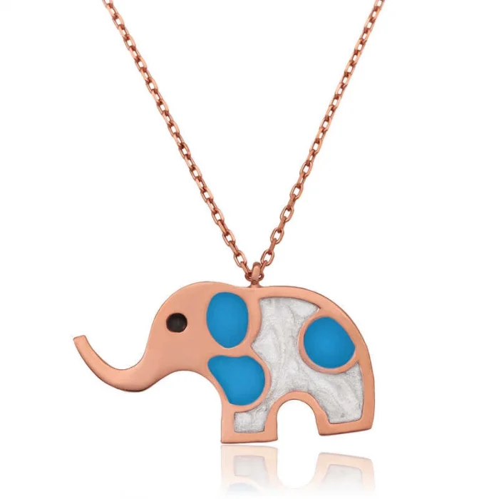 Supertrend Gümüş Rose Fil Bayan Kolye