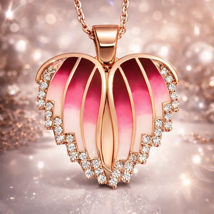 Supertrend Gümüş Rose Kalpli İsimli Bayan Kolye