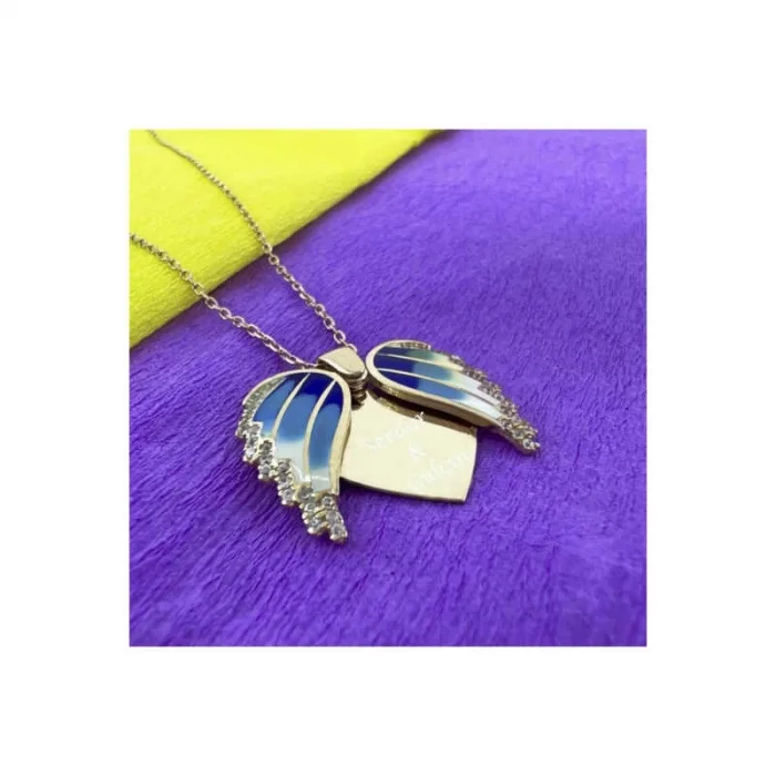 Supertrend Gümüş Rose Kalpli İsimli Bayan Kolye