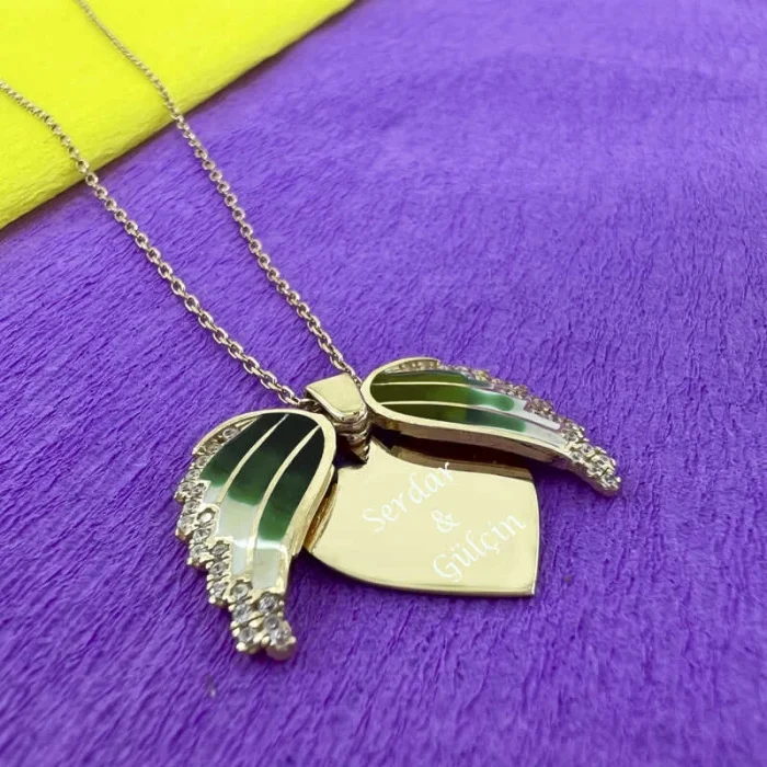 Supertrend Gümüş Rose Kalpli İsimli Bayan Kolye