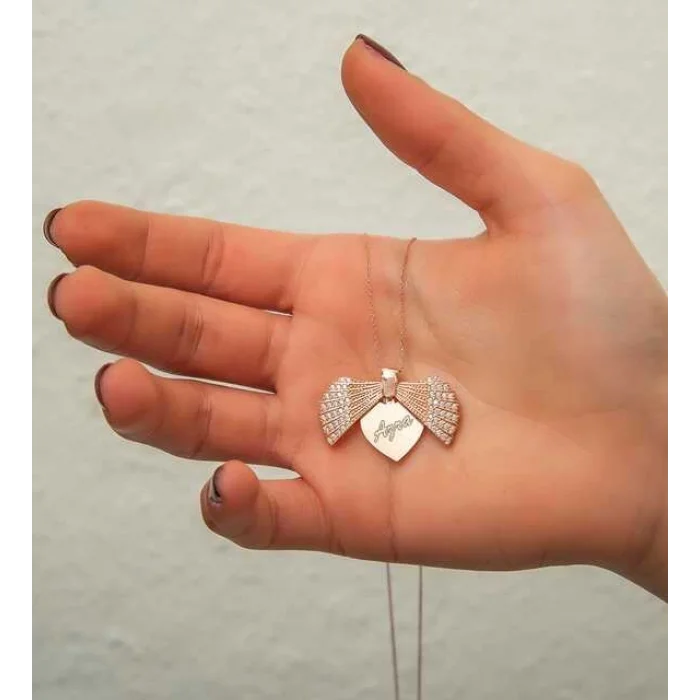 Supertrend Gümüş Rose Kişiye Özel İstiridye Bayan Kolye