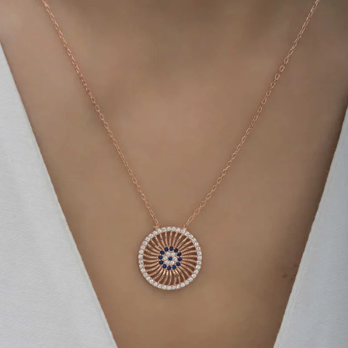 Supertrend ​gümüş Rose Nazar Kadın Kolye
