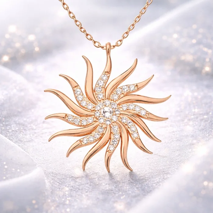 Supertrend Gümüş Rose Rüzgar Gülü Bayan Kolye