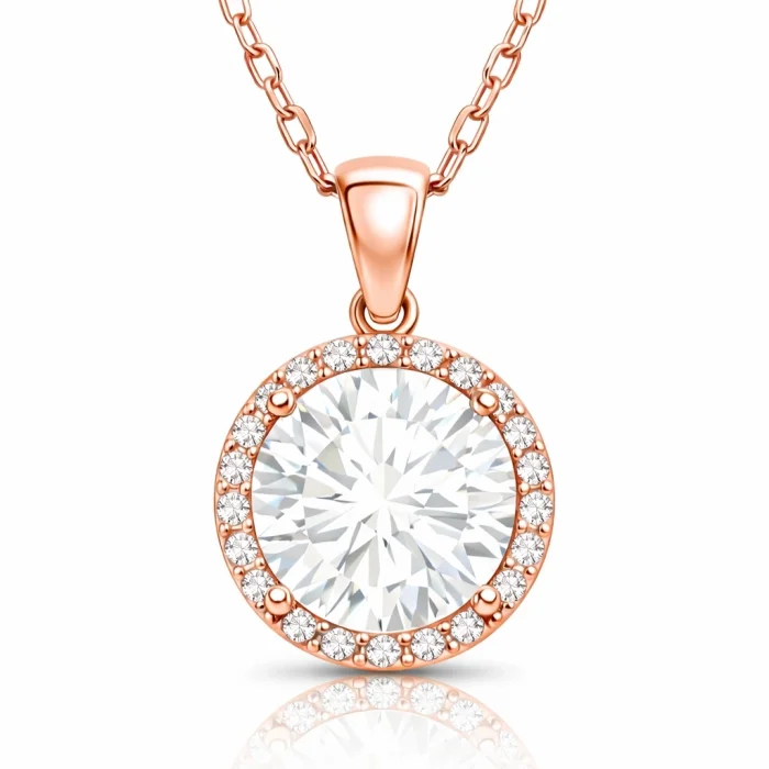 Supertrend Gümüş Rose Yuvarlak Montür Kadın Kolye