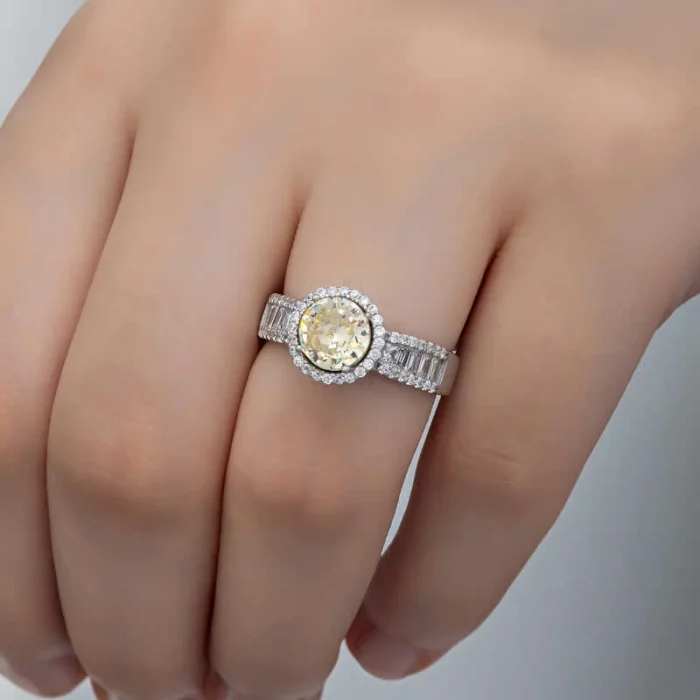 Supertrend Gümüş Sarı Tek Taş Kadın Yüzük