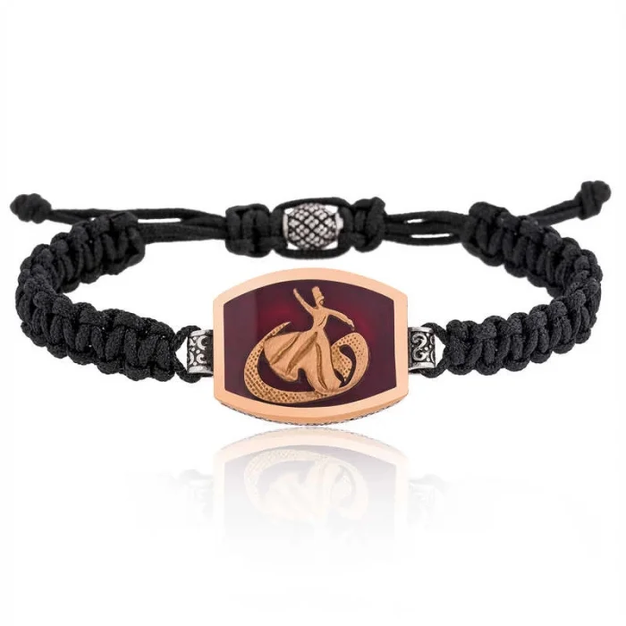 Supertrend Gümüş Semazen Vav Desenli Makrome Erkek Bileklik