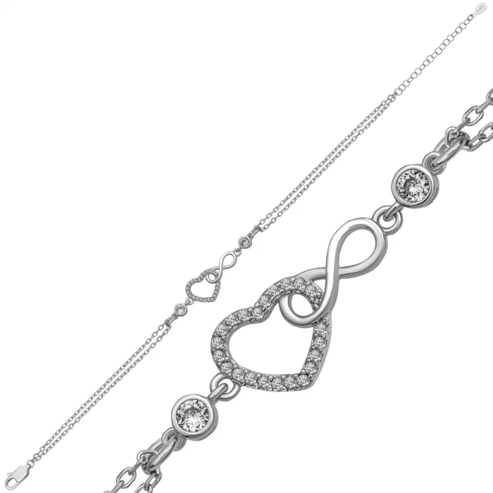 Supertrend Gümüş Sonsuz Aşk Kalp Kadın Bileklik