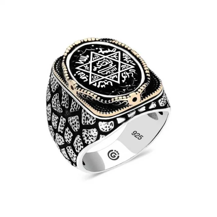 Supertrend Gümüş Süleyman Mührü Oval Erkek Yüzük