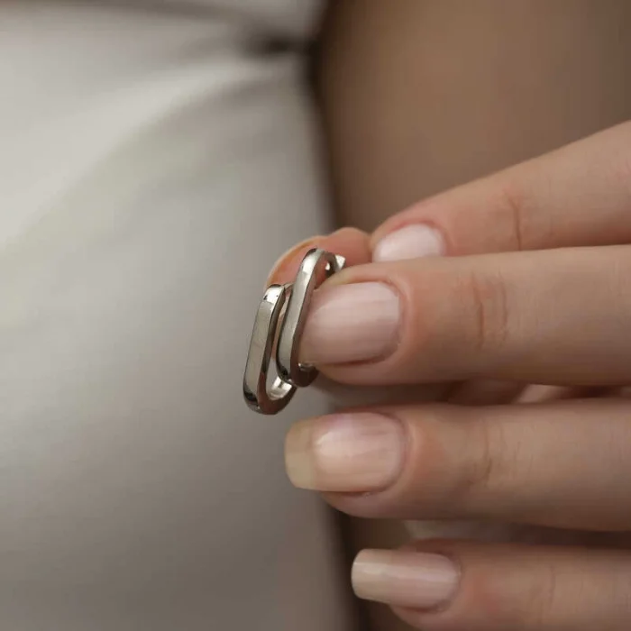 Supertrend Gümüş Taşsız J Bayan Küpe