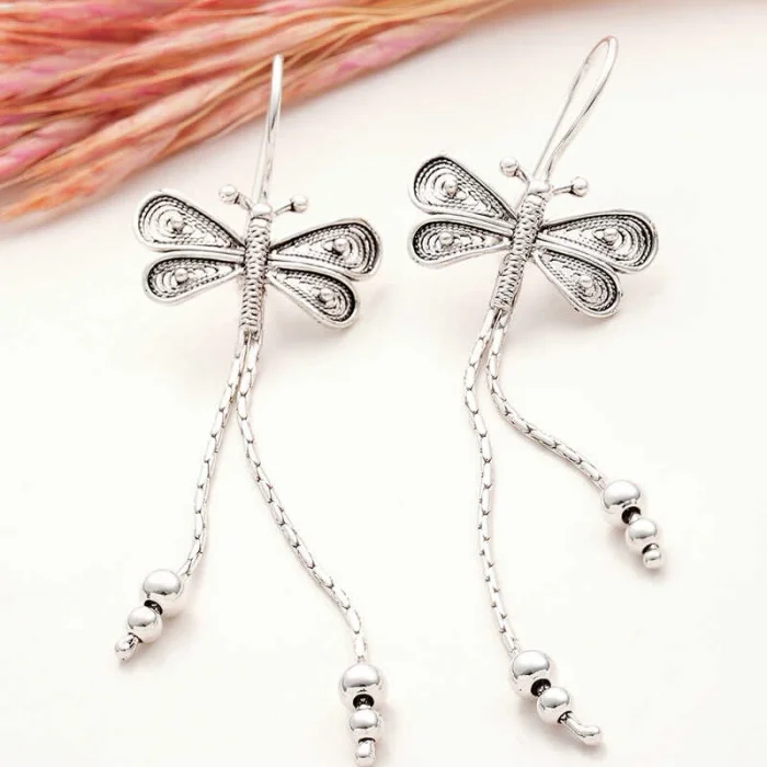 Supertrend Gümüş Telkari Sallantılı Yusufçuk Kadın Küpe