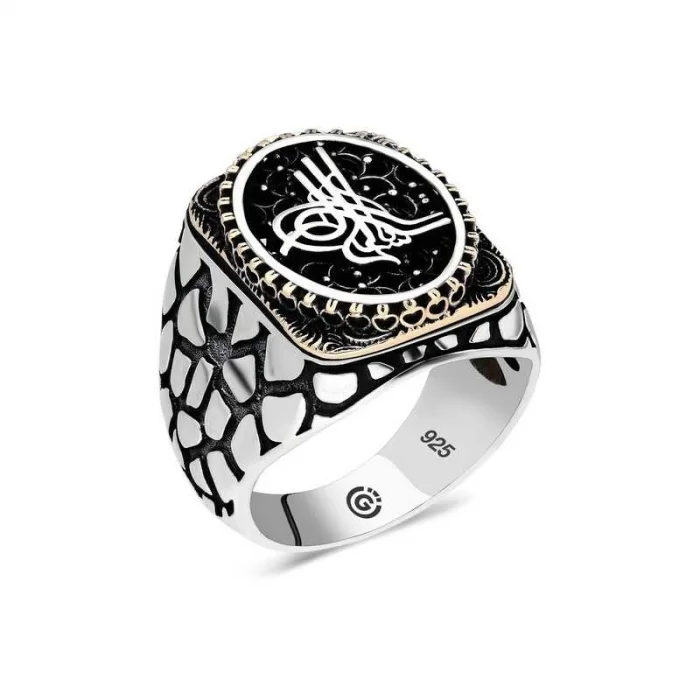 Supertrend Gümüş Tuğra Oval Erkek Yüzük