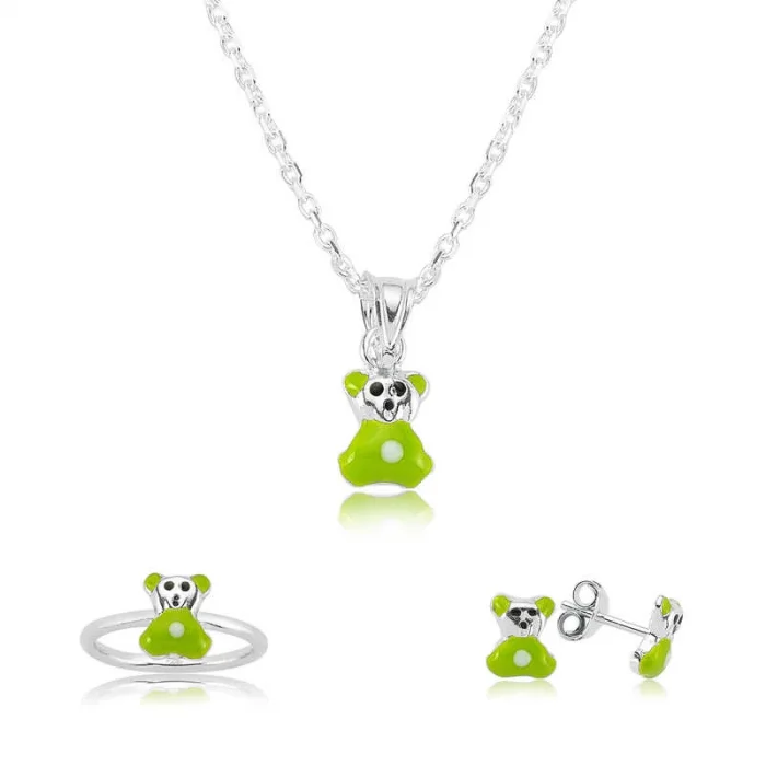 Supertrend Gümüş Yeşil Ayıcık Çocuk Set