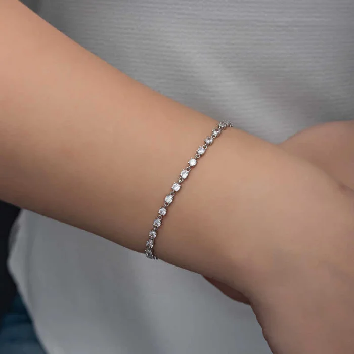 Supertrend Gümüş Zirkon Taşlı Kadın Bileklik