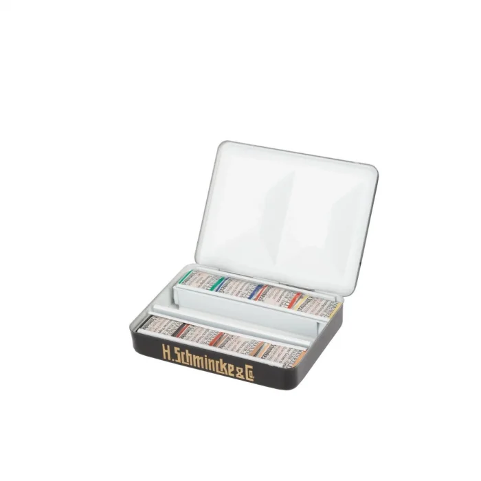 Supertrend Horadam Aquarell Taş Tablet Sulu Boya Seti Özel Üretim Retro Yarım Tablet 8 Renk Metal Kutu