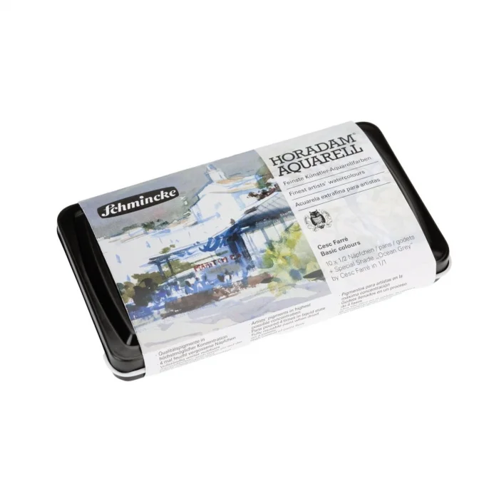 Supertrend Horadam Aquarell Taş Tablet Sulu Boya Seti Special Edition Cesc Ferre Temel Renkleri Yarım Tablet 11 Renk Metal Kutu