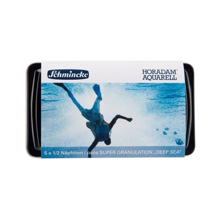 Supertrend Horadam Aquarell Taş Tablet Sulu Boya Seti Supergranulation Deep Sea Yarım Tablet 5 Renk Metal Kutu