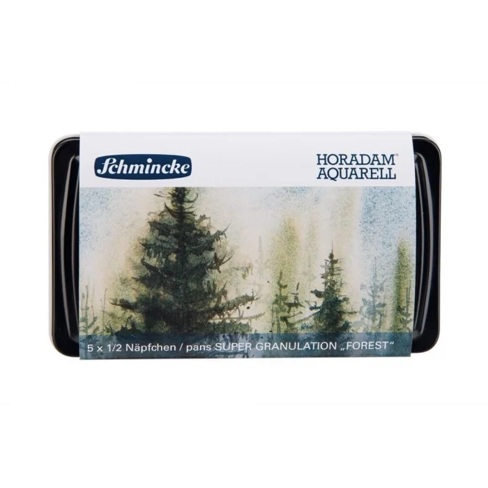 Supertrend Horadam Aquarell Taş Tablet Sulu Boya Seti Supergranulation Forest Yarım Tablet 5 Renk Metal Kutu