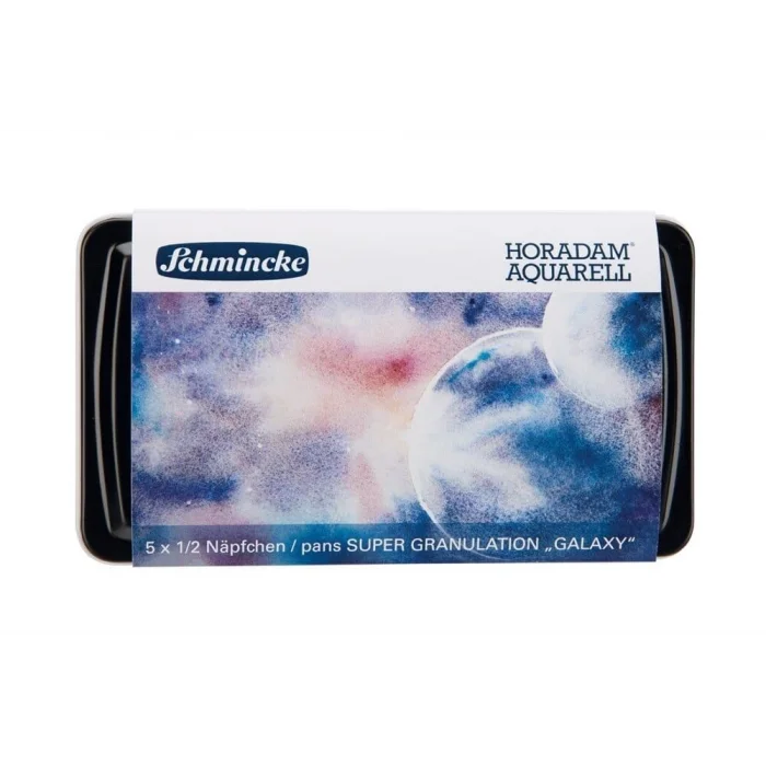 Supertrend Horadam Aquarell Taş Tablet Sulu Boya Seti Supergranulation Galaxy Yarım Tablet 5 Renk Metal Kutu