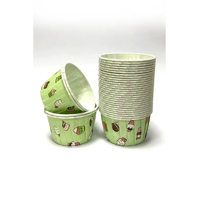 Supertrend Kağıt Muffin Kek Kapsülü Dondurma Desenli 50li