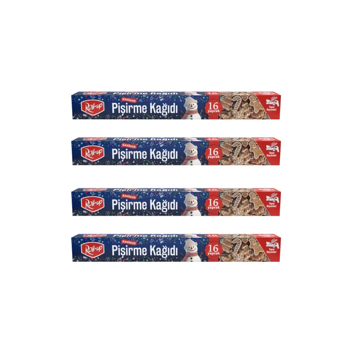 Supertrend Kış Temalı Kesilmiş Pişirme Kağıdı 37cm x 42cm 16 Yaprak 4 Adet