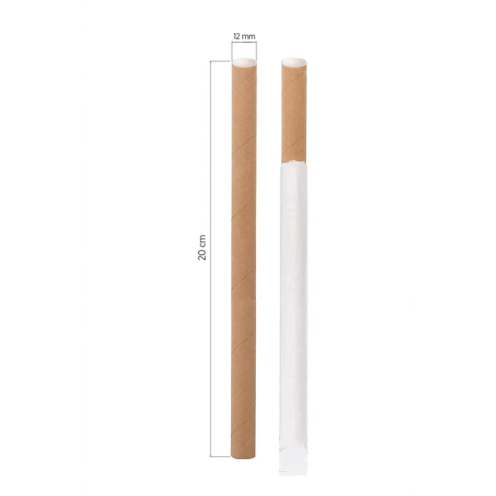 Supertrend Kraft Kağıt Pipet Kağıt Sargılı 12mm x 20cm - 50 Adet