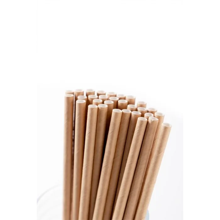 Supertrend Kraft Kağıt Pipet Kağıt Sargılı 6mm x 19,5cm - 100 Adet