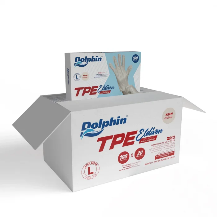 Supertrend Krem TPE Eldiven L Beden 100 Adet x 20 Paket - Koli