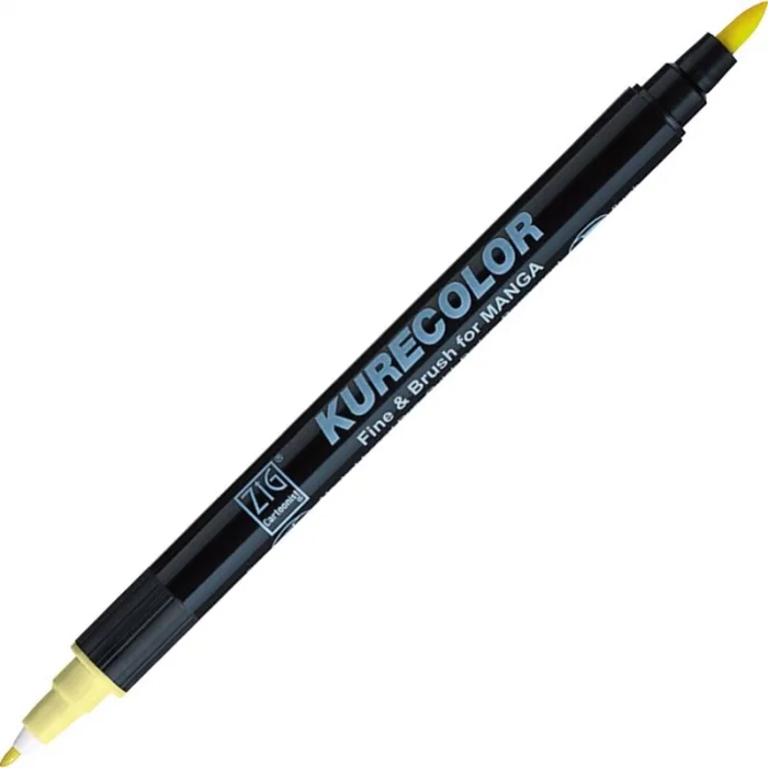 Supertrend Kurecolor Fine & Brush for MANGA Marker Çizim Kalemi 100 Pale Yellow