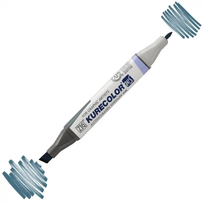 Supertrend Kurecolor Twin S Grafik Çizim Marker Kalemi 827 Blue Gray 4