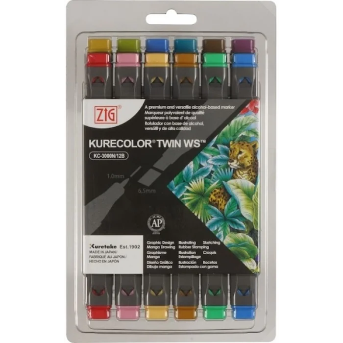 Supertrend Kurecolor Twin S Marker Kalem Seti 12 Renk DULL COLORS