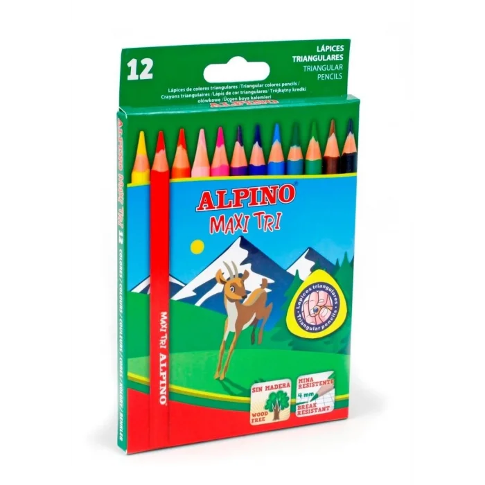 Supertrend Maxi Tri Üçgen Jumbo Kalın Kuru Boya 12 Renk