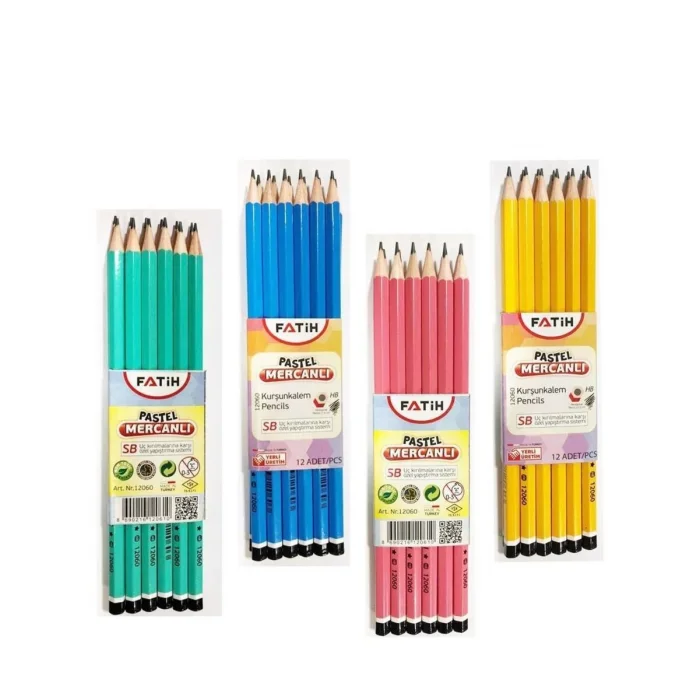 Supertrend Mercanlı Kurşun Kalem Pastel Renkler 12 Adet