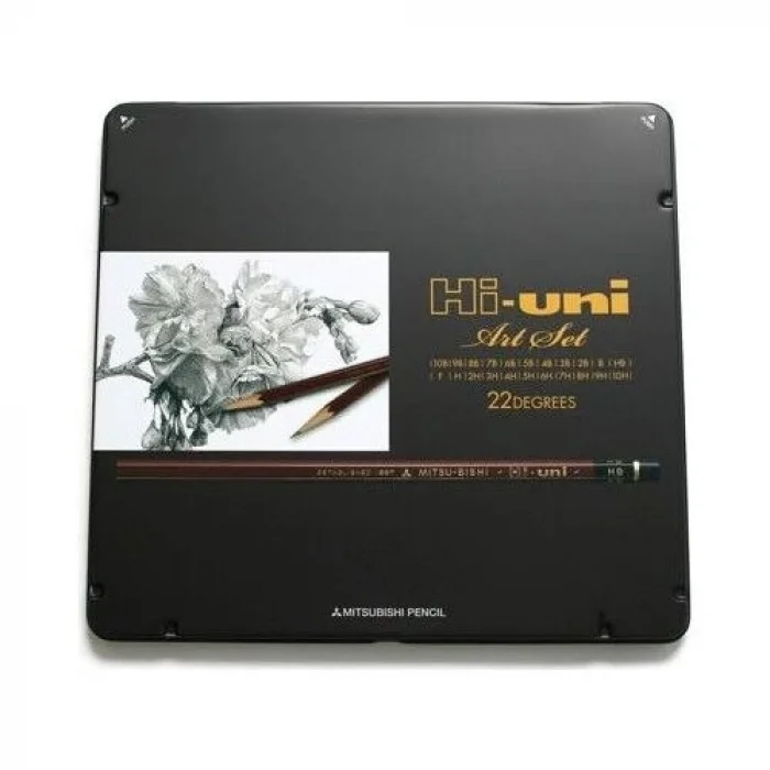 Supertrend Mitsubishi Hi-uni Art Set Dereceli Kalem Karakalem Eskiz Çizim Seti 10B-10H