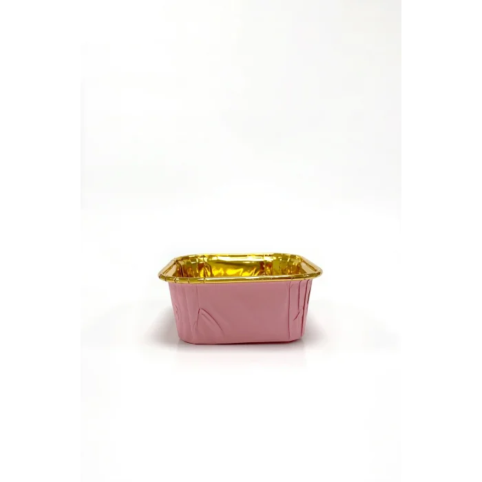 Supertrend Muffin Kek Kapsülü Kare Pembe-Altın 25li