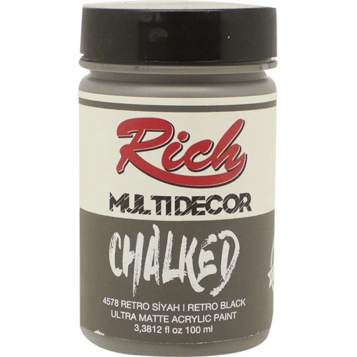 Supertrend Multi Decor Chalked Akrilik Boya 100 cc. 4578 RETRO SİYAH