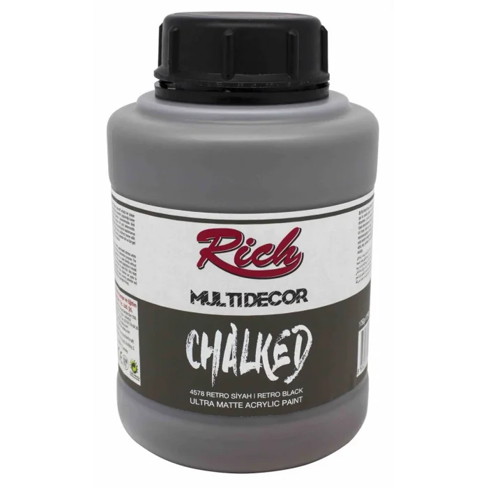 Supertrend Multi Decor Chalked Akrilik Boya 1750 gr. 4578 RETRO SİYAH