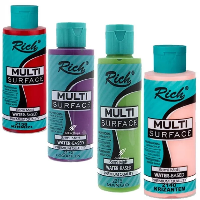 Supertrend Multi Surface Profesyonel Akrilik Boya 120 Cc .x 4 Karışık Renk