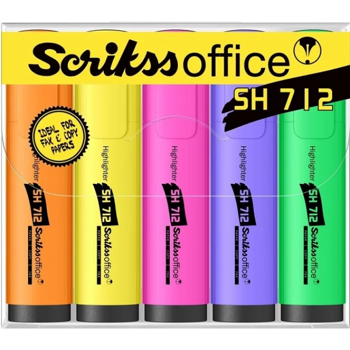 Supertrend Office Highlighter Fosforlu İşaretleme Kalemi Seti 5 Renk