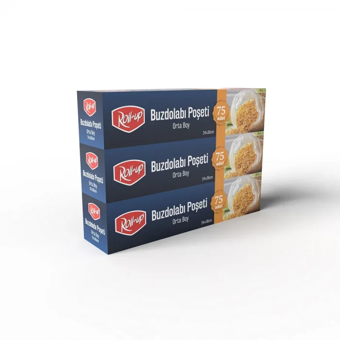 Supertrend Orta Boy Buzdolabı Poşeti 24x38cm 75li x 3 Paket (225 Adet)