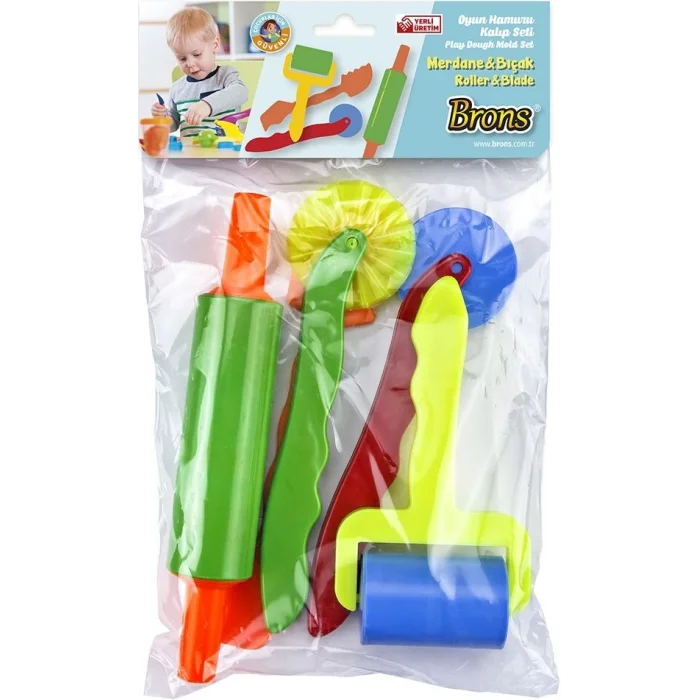 Supertrend Oyun Hamuru Kalıbı Merdane & Bıçak Seti 5 Parça