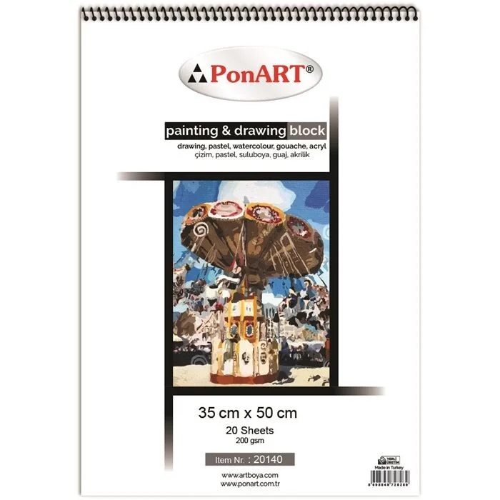 Supertrend Painting & Drawing Block Resim Defteri 35x50 cm. 20 Sayfa 20140