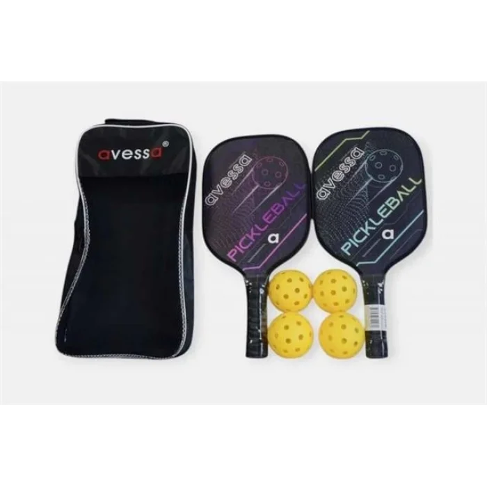 Supertrend Pkl-150 Ahşap PickleballPaddle 2 Raket  4 Top Çantalı Set