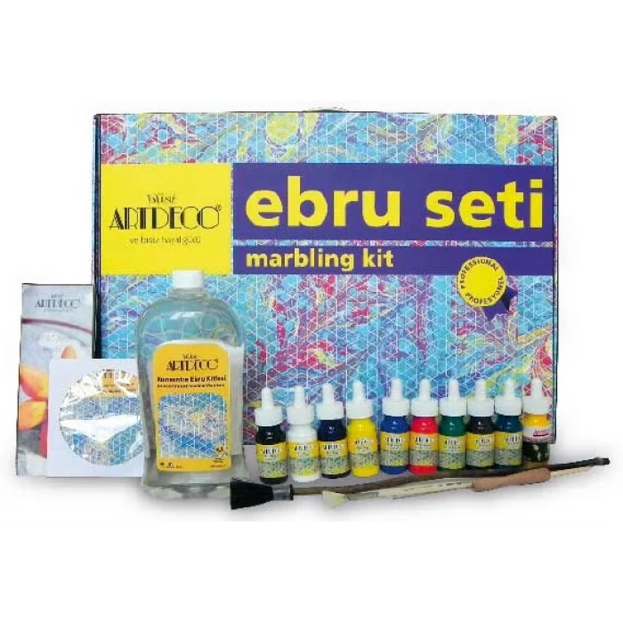 Supertrend Profesyonel Ebru Seti 35x50 cm. 10 Renk