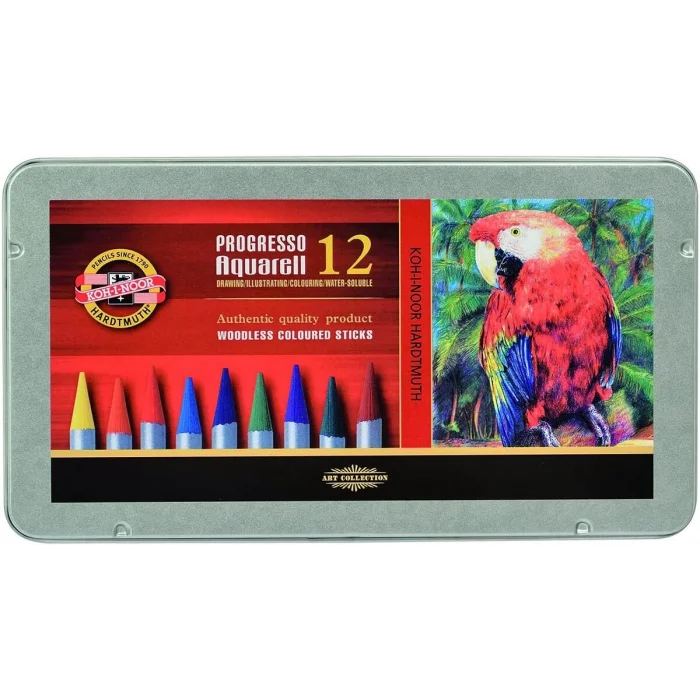 Supertrend Progresso Aquarell Ağaçsız Sulandırılabilir Boya Kalemi Seti 12 Renk