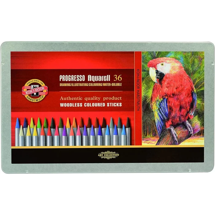 Supertrend Progresso Aquarell Ağaçsız Sulandırılabilir Boya Kalemi Seti 36 Renk