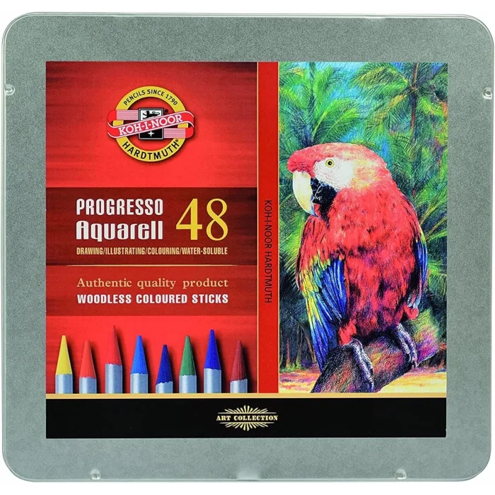 Supertrend Progresso Aquarell Ağaçsız Sulandırılabilir Boya Kalemi Seti 48 Renk