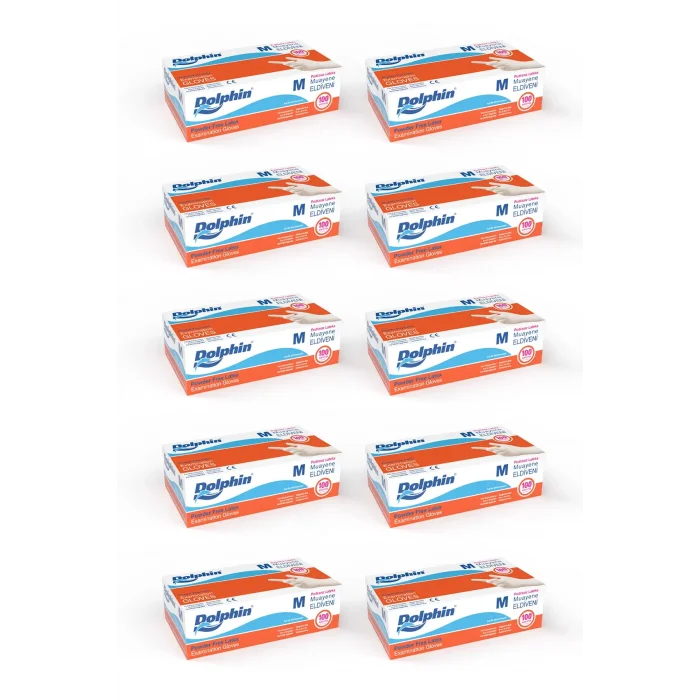 Supertrend Pudrasız Lateks Muayene Eldiveni M Beden 100 Adet x 10 Paket - MDR