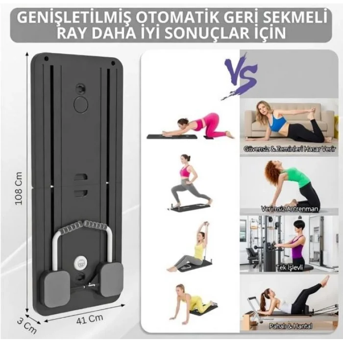 Supertrend Reformer-100 Pilates Reformer Seti Siyah